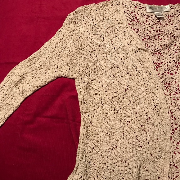 Valerie Stevens- pure linen natural color boho weave sweater Small - Picture 8 of 13